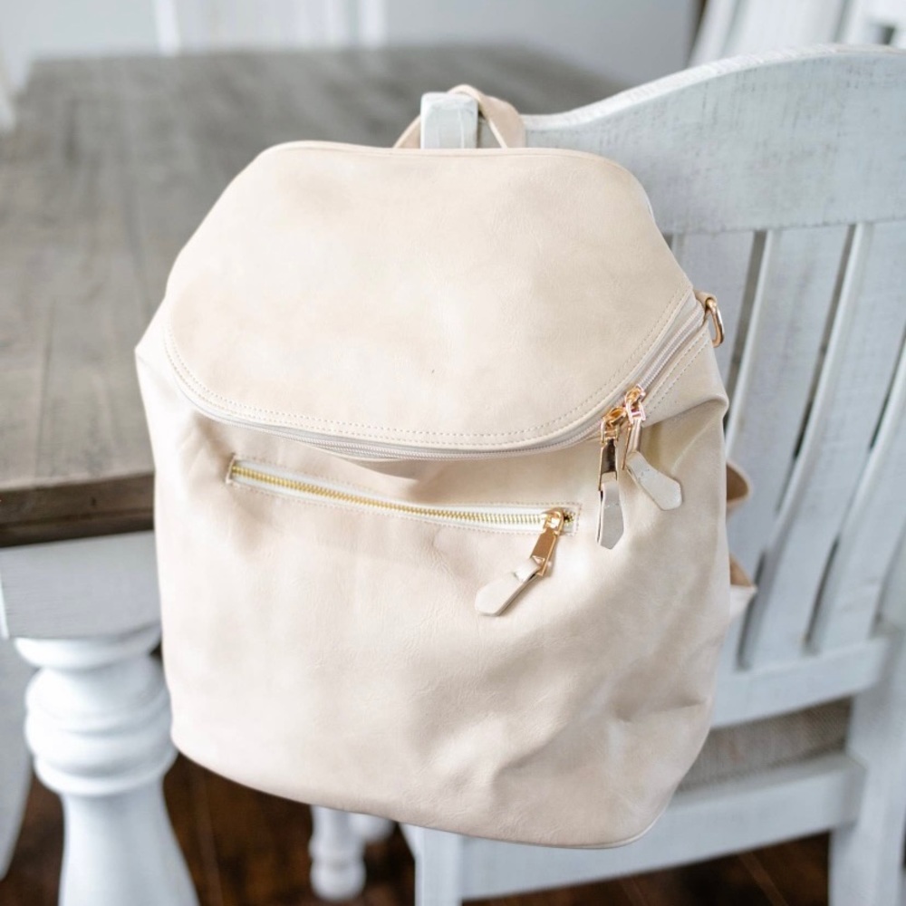 Cream convertible bag